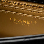 CHANEL PEARL CRUSH MINI RECTANGULAR LAMBSKIN BLACK LGHW (MICROCHIP)