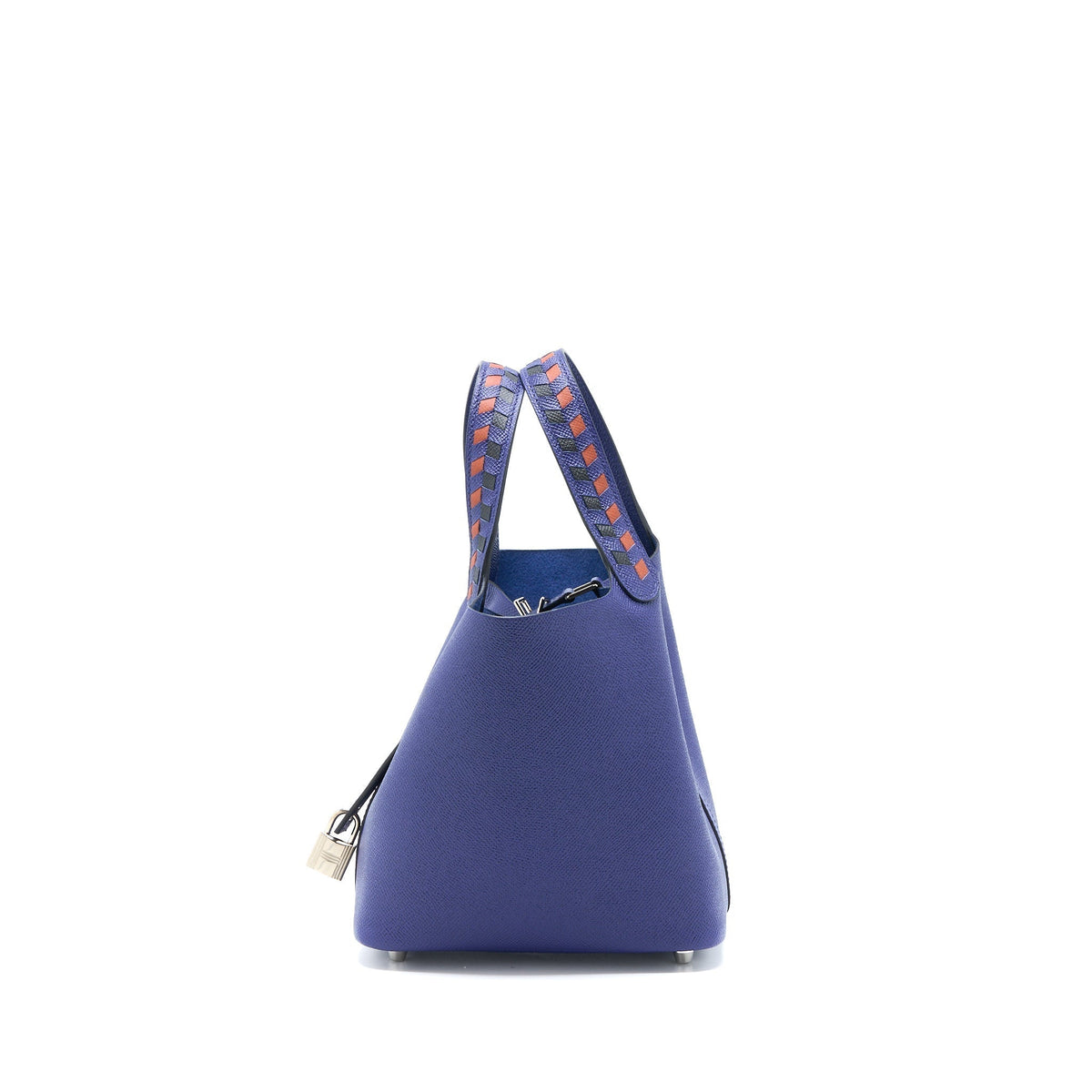HERMES PICOTIN 18 LOCK BAG EPSOM BLUE ENCRE/BRIQUE/NOIR SHW