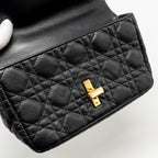 DIOR SMALL CARO BAG CALFSKIN BLACK GHW