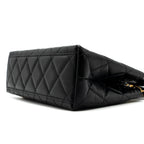 CHANEL 23K MINI SHOPPING TOTE CALFSKIN BLACK BRUSHED GHW(MICROCHIP)