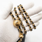 CHANEL PEARL CRUSH MINI VANITY WITH CHAIN LAMBSKIN BLACK GHW