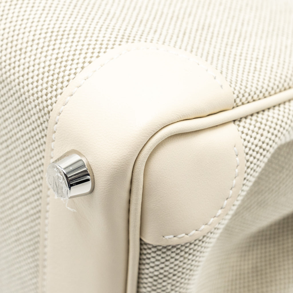 Hermes Birkin 25 Toile H/Swift Ecru-Amande/Nata SHW