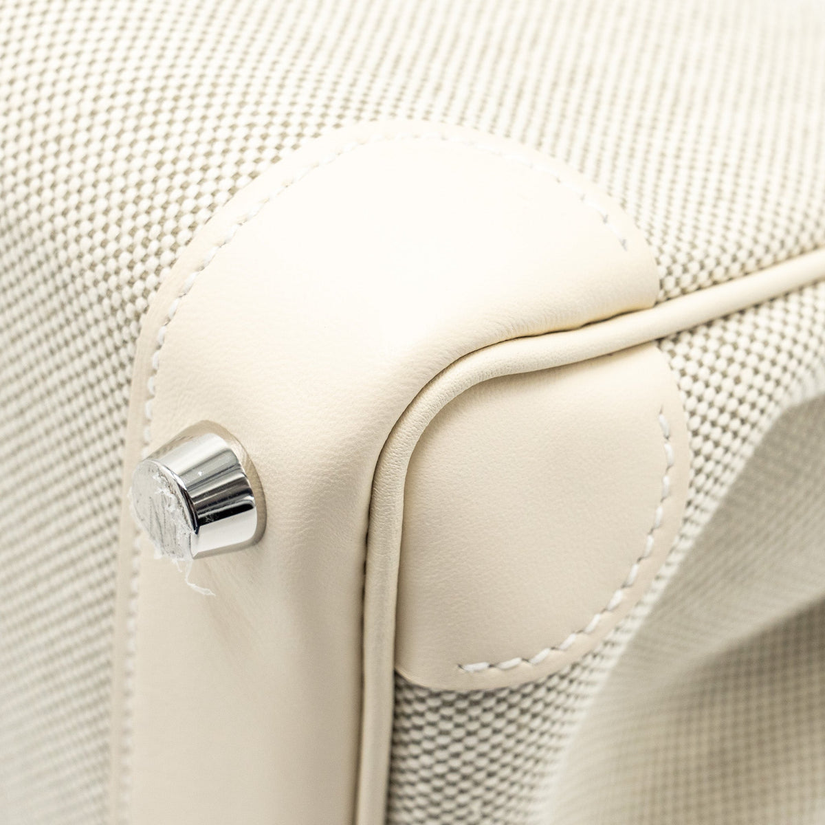 Hermes Birkin 25 Toile H/Swift Ecru-Amande/Nata SHW