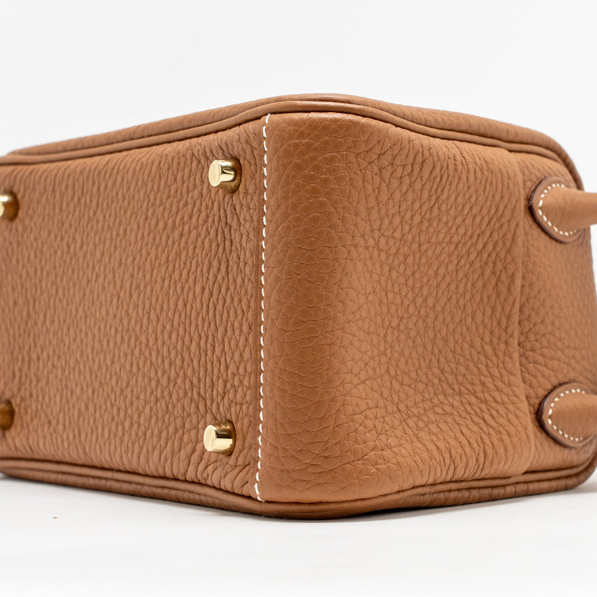 Hermes Mini Lindy Clemence Gold GHW