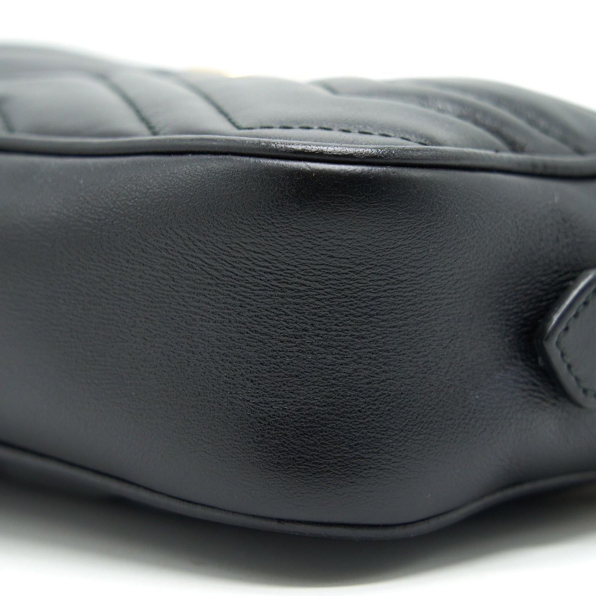 GUCCI GG MARMONT MINI CAMERA BAG BLACK GHW