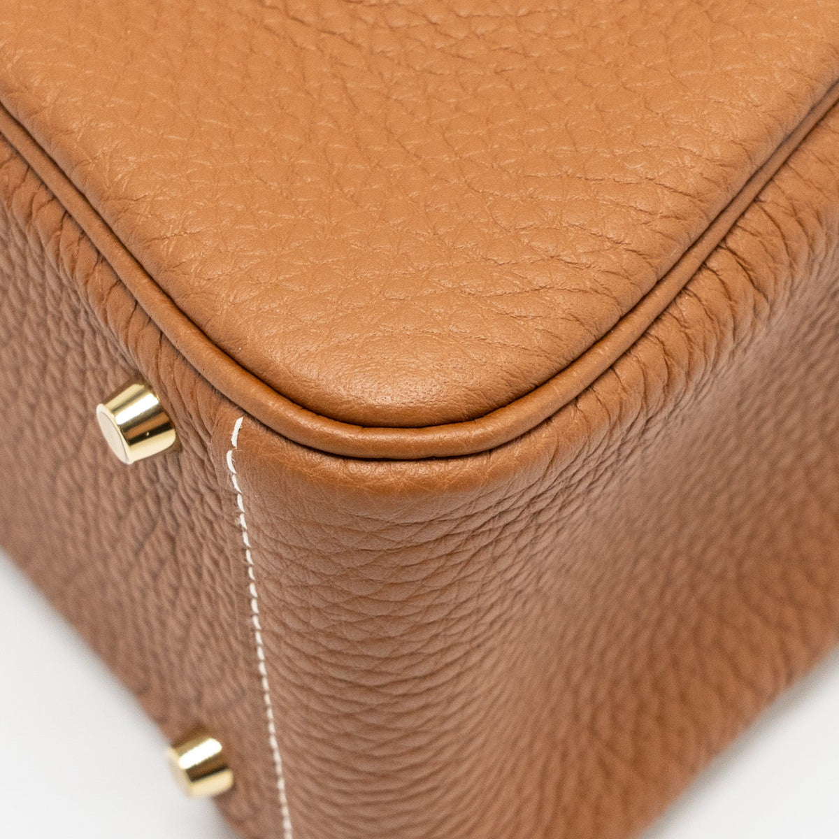 Hermes Mini Lindy Clemence Gold GHW