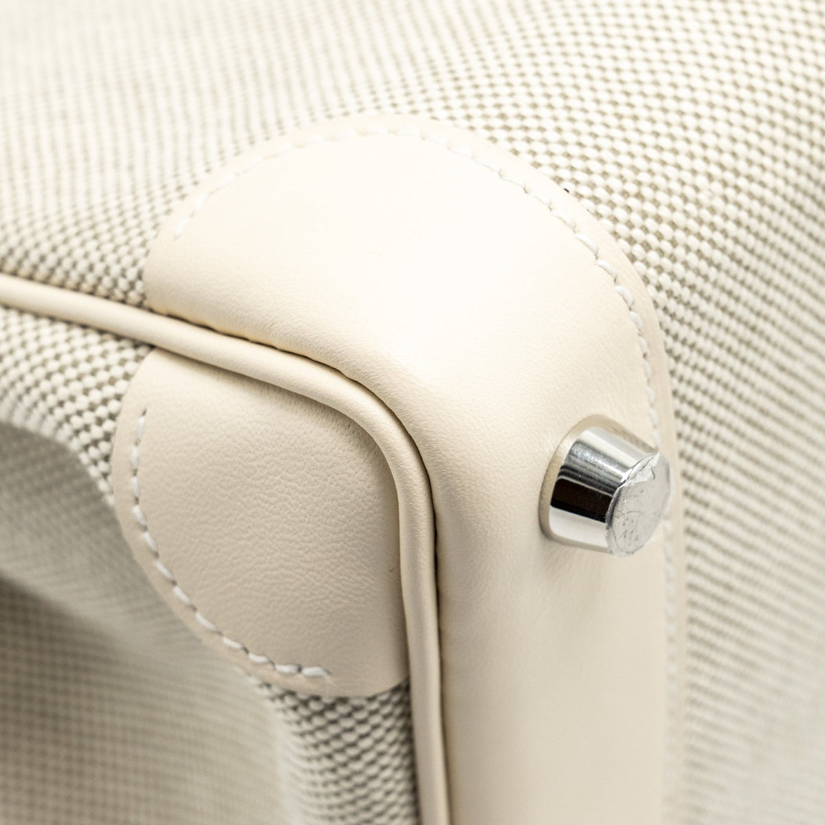Hermes Birkin 25 Toile H/Swift Ecru-Amande/Nata SHW