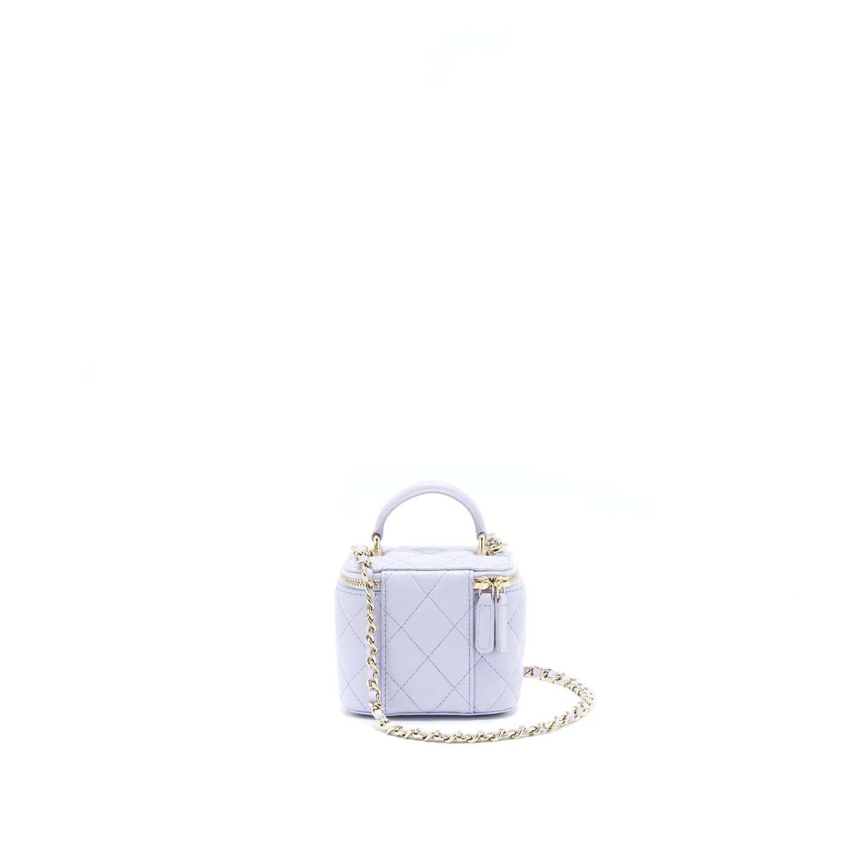 CHANEL 21K MINI TOP HANDLE VANITY WITH CHAIN LIGHT PURPLE LGHW