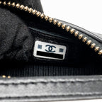 CHANEL 25P QUILTED BOWLING BAG LAMBSKIN BLACK LGHW (MICROCHIP)