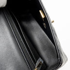 CHANEL MINI RECTANGULAR FLAP BAG LAMBSKIN BLACK LGHW (MICROCHIP)