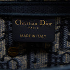 DIOR SADDLE BAG BLUE OBLIQUE EMBROIDERY BRUSHED GHW WITH DIOR STRAP