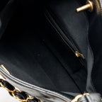 CHANEL LARGE HOBO BAG LAMBSKIN BLACK GHW (MICROCHIP)