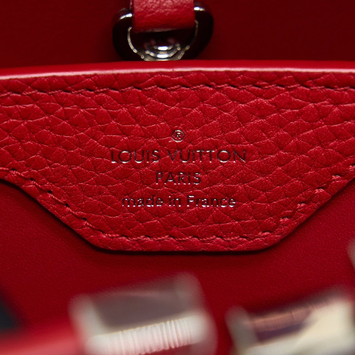 LOUIS VUITTON CAPUCINES BB TAURILLON RED GHW