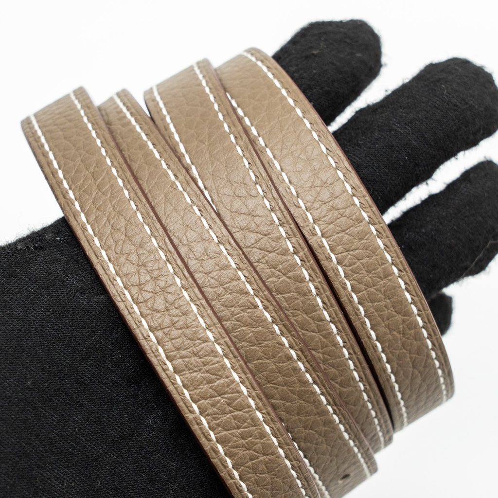 Hermes Halzan 25 Clemence Etoupe GHW