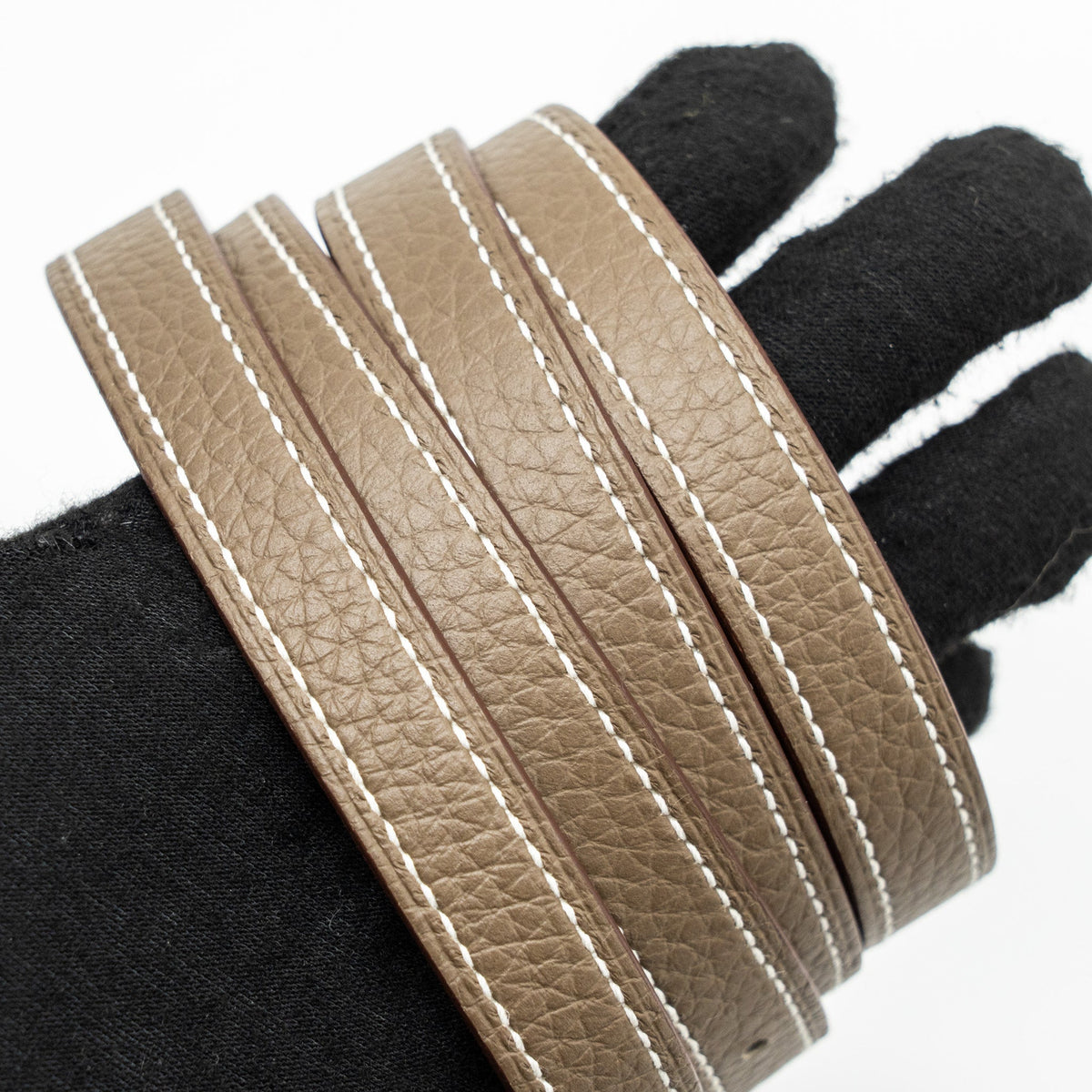 Hermes Halzan 25 Clemence Etoupe GHW
