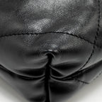 CHANEL 23K MINI 22 BAG SHINY CALFSKIN BLACK GHW (MICROCHIP)