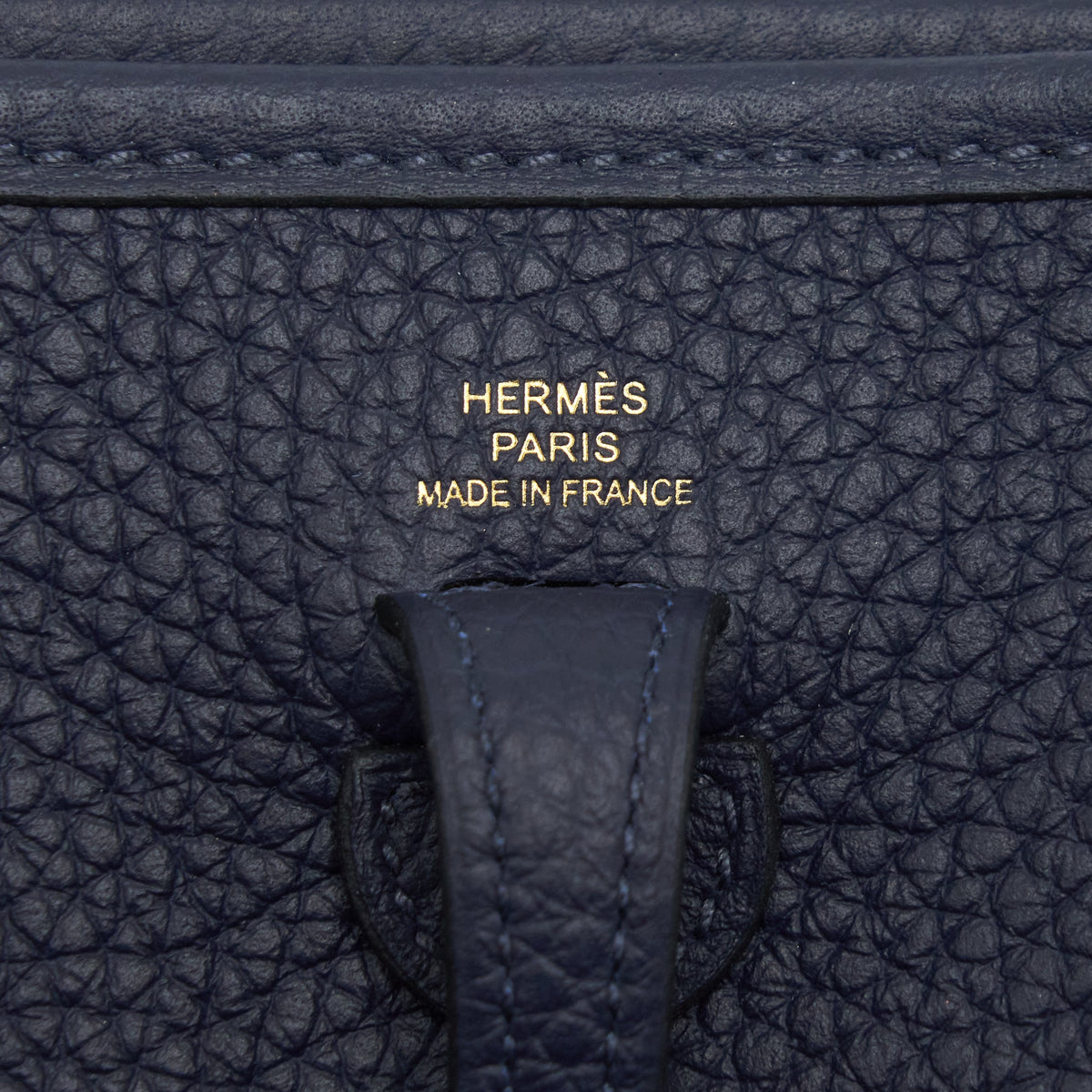 Hermes Mini Evelyne Clemence Blue Nuit Multicolor Strap GHW