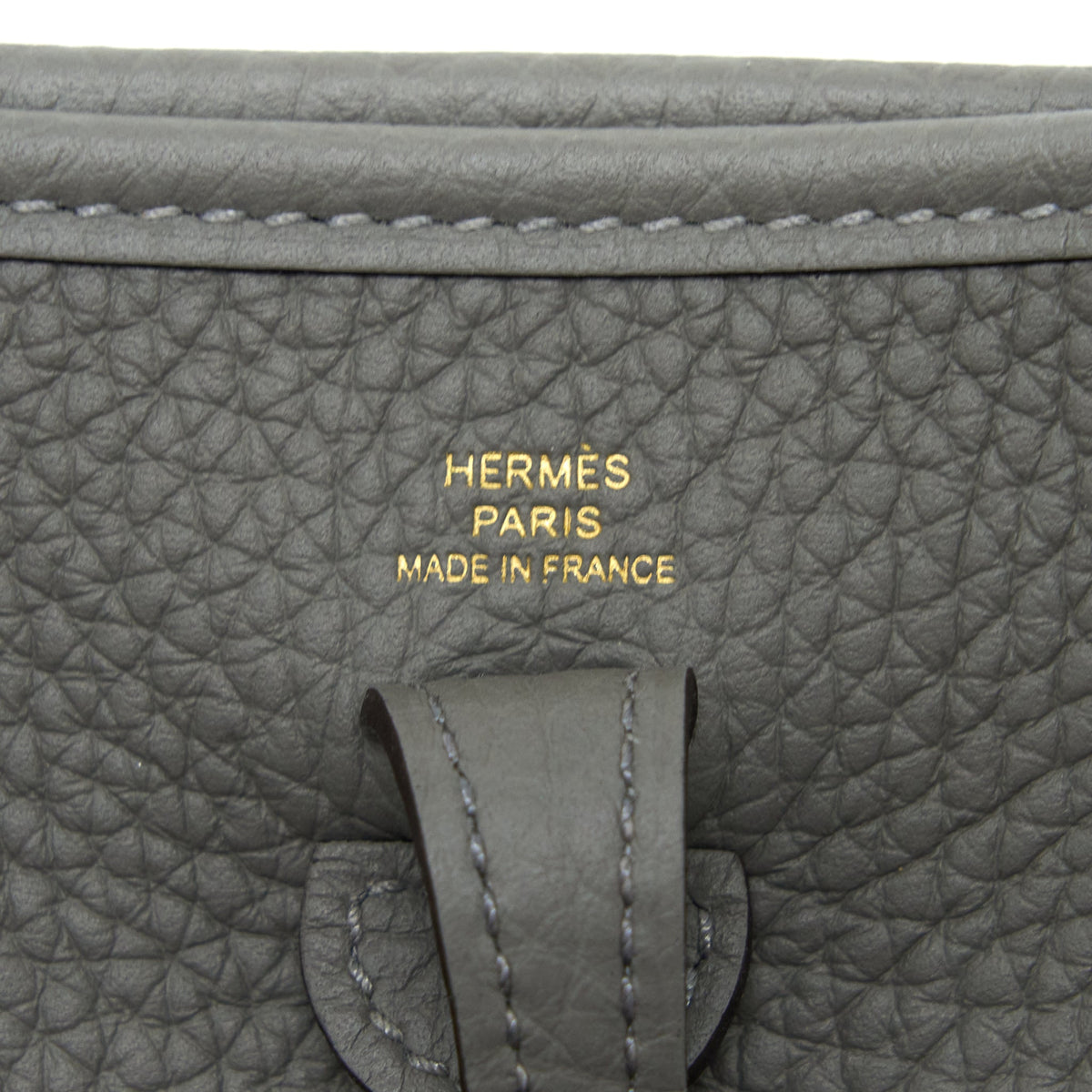 HERMES MINI EVELYN CLEMENCE GRIS MEYER GHW