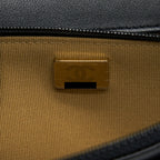 CHANEL 22S PEARL CRUSH WALLET ON CHAIN LAMBSKIN BLACK GHW (MICROCHIP)