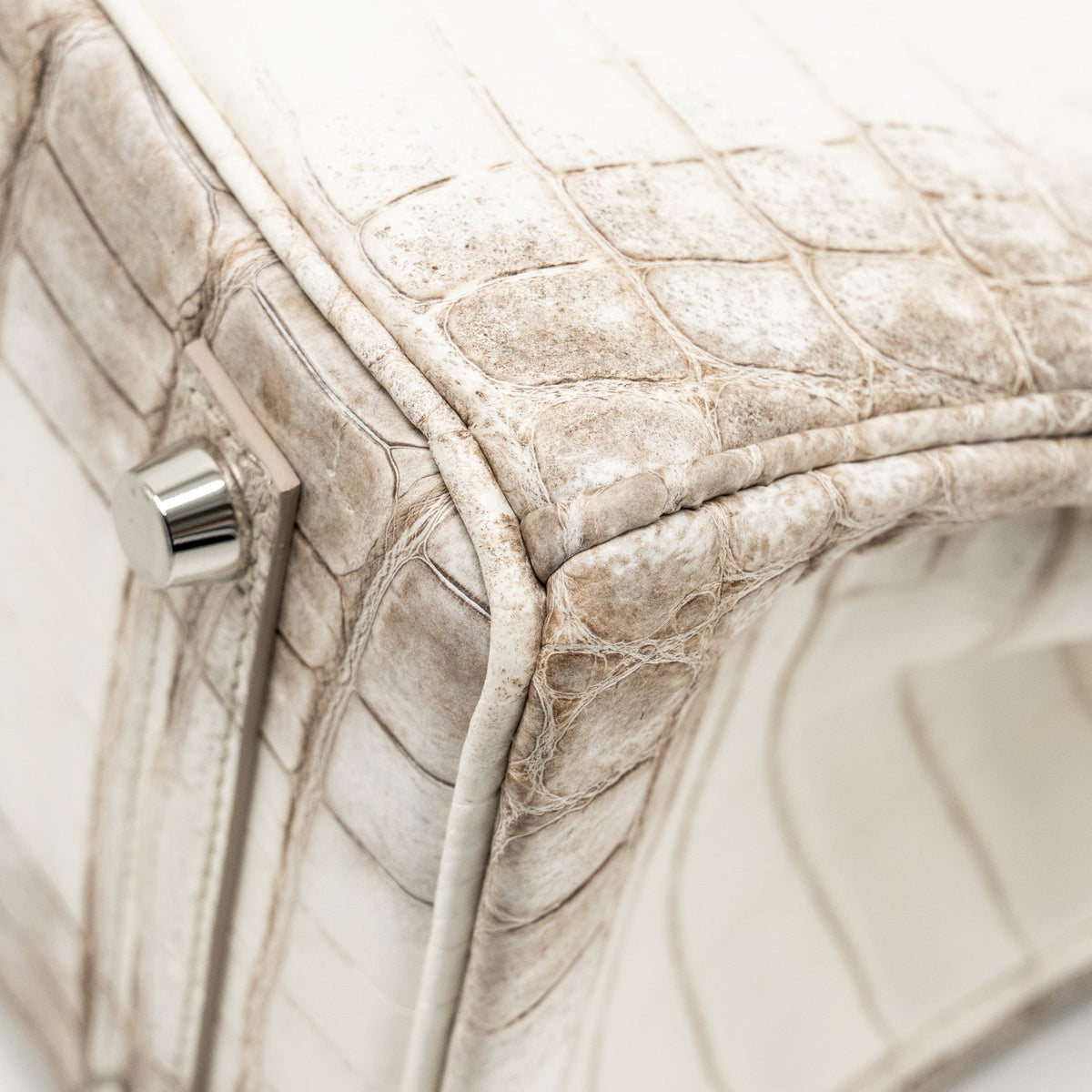 HERMES BIRKIN 25 CROCODILE NILOTICUS HIMALAYA BLANC SHW