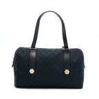 GUCCI BOSTON BAG GG SUPREME FABRIC BLACK SHW