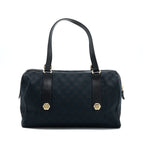 GUCCI BOSTON BAG GG SUPREME FABRIC BLACK SHW