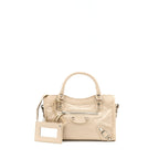 BALENCIAGA MINI CITY BAG BEIGE SHW