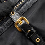 PRADA ZIP NYLON BAG BLACK GHW