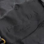 PRADA ZIP NYLON BAG BLACK GHW