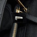 CHANEL MEDIUM COCO HANDLE WITH LIZARD EMBOSSED HANDLE CAVIAR BLACK GHW