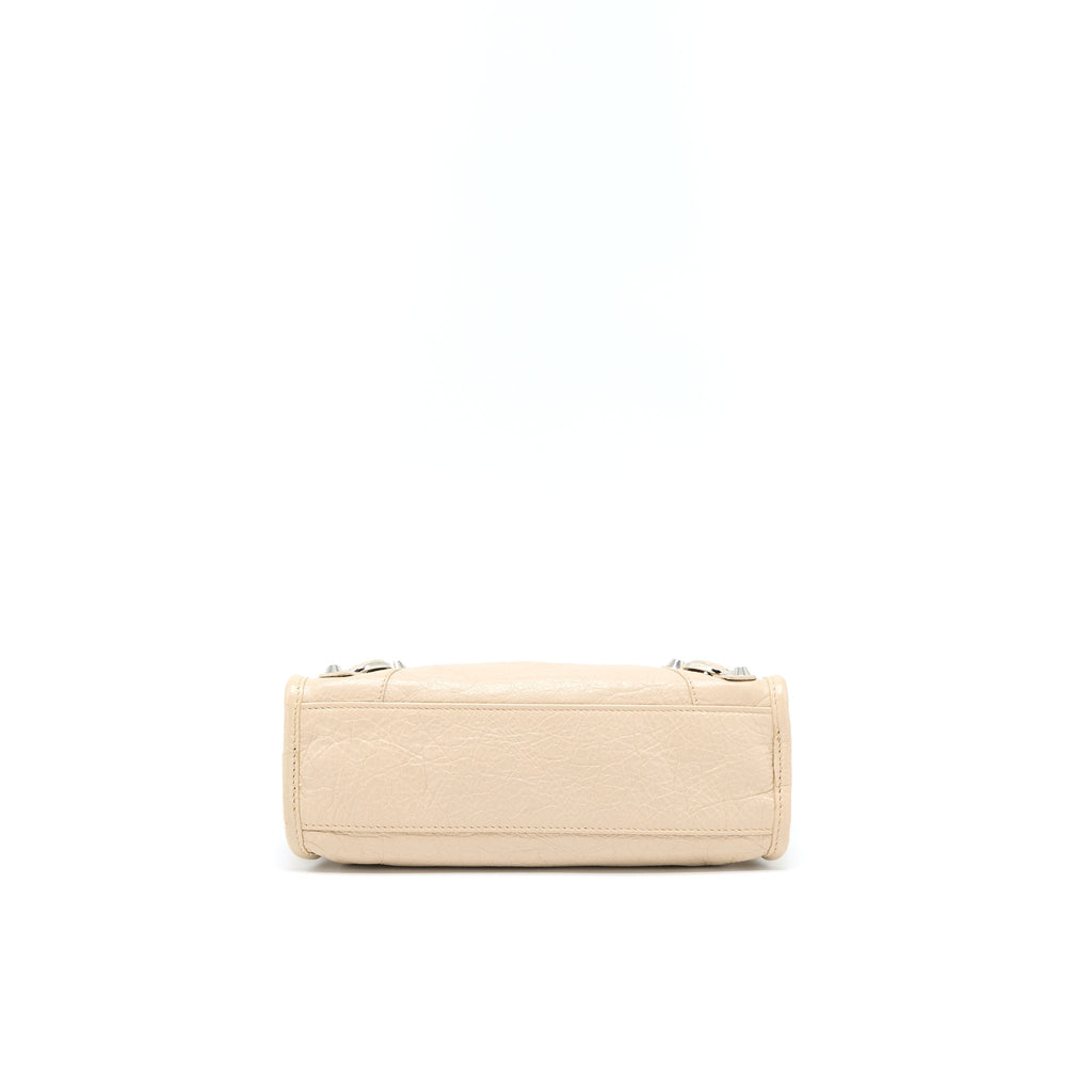BALENCIAGA MINI CITY BAG BEIGE SHW