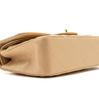 CHANEL MEDIUM CLASSIC DOUBLE FLAP BAG CAVIAR BEIGE GHW (MICROCHIP)