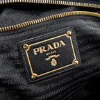 PRADA ZIP NYLON BAG BLACK GHW