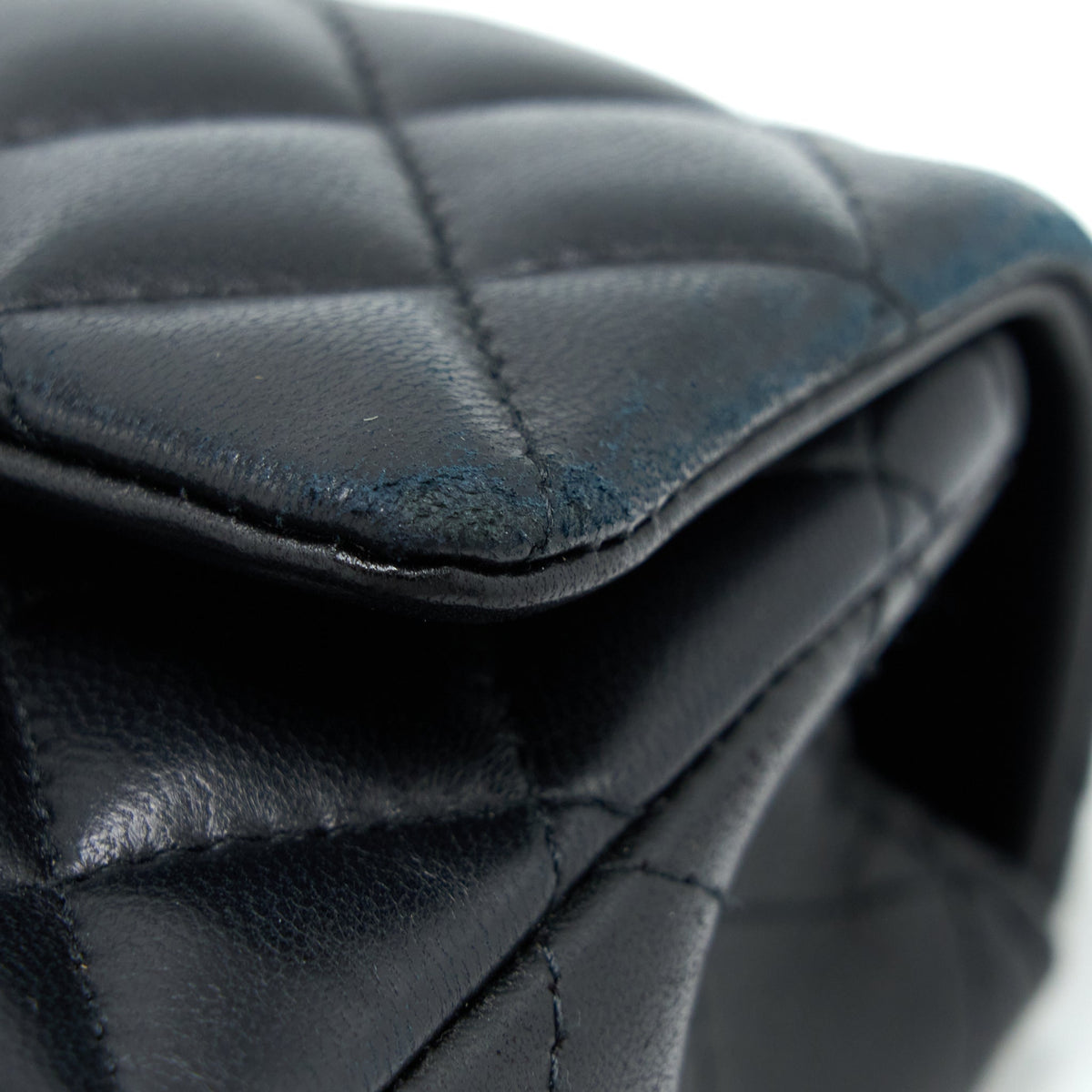 CHANEL MINI RECTANGULAR FLAP BAG LAMBSKIN BLACK SHW