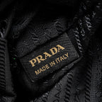 PRADA ZIP NYLON BAG BLACK GHW