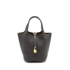 HERMES PICOTIN 18 LOCK BAG EBENE GHW