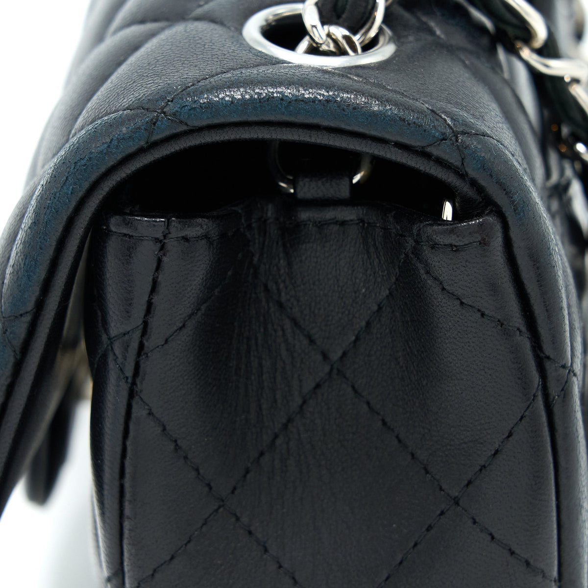 CHANEL MINI RECTANGULAR FLAP BAG LAMBSKIN BLACK SHW