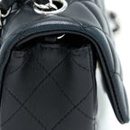 CHANEL MINI RECTANGULAR FLAP BAG LAMBSKIN BLACK SHW