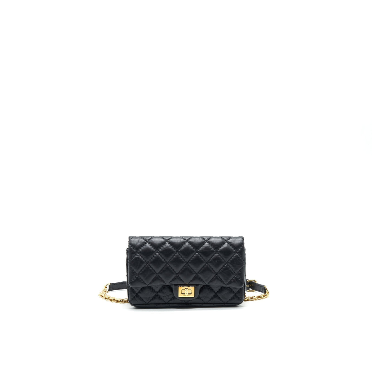 CHANEL 2.55 WAIST BAG IN BLACK GHW