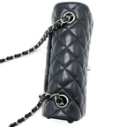 CHANEL MINI RECTANGULAR FLAP BAG LAMBSKIN BLACK SHW