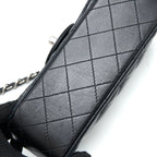 CHANEL MINI RECTANGULAR FLAP BAG LAMBSKIN BLACK SHW