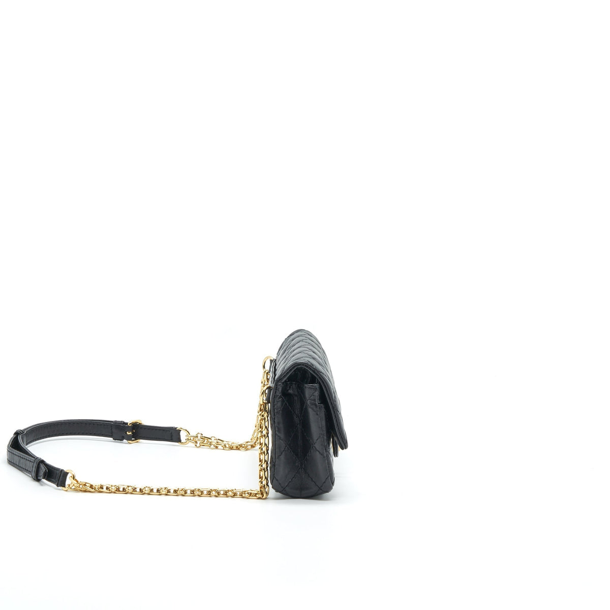 CHANEL 2.55 WAIST BAG IN BLACK GHW