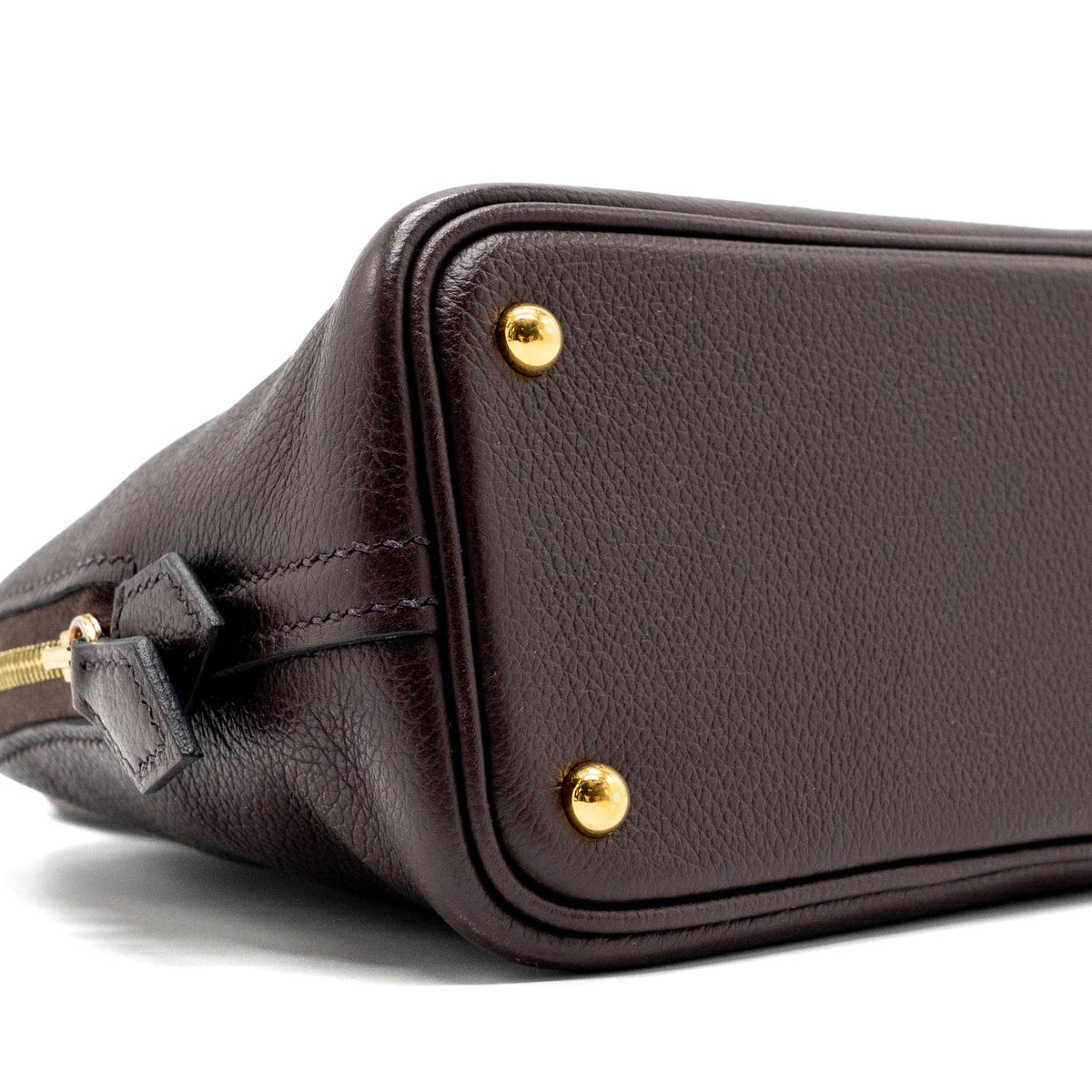 Hermes mini bolide evercolor rouge sellier / mauve sylvestre GHW