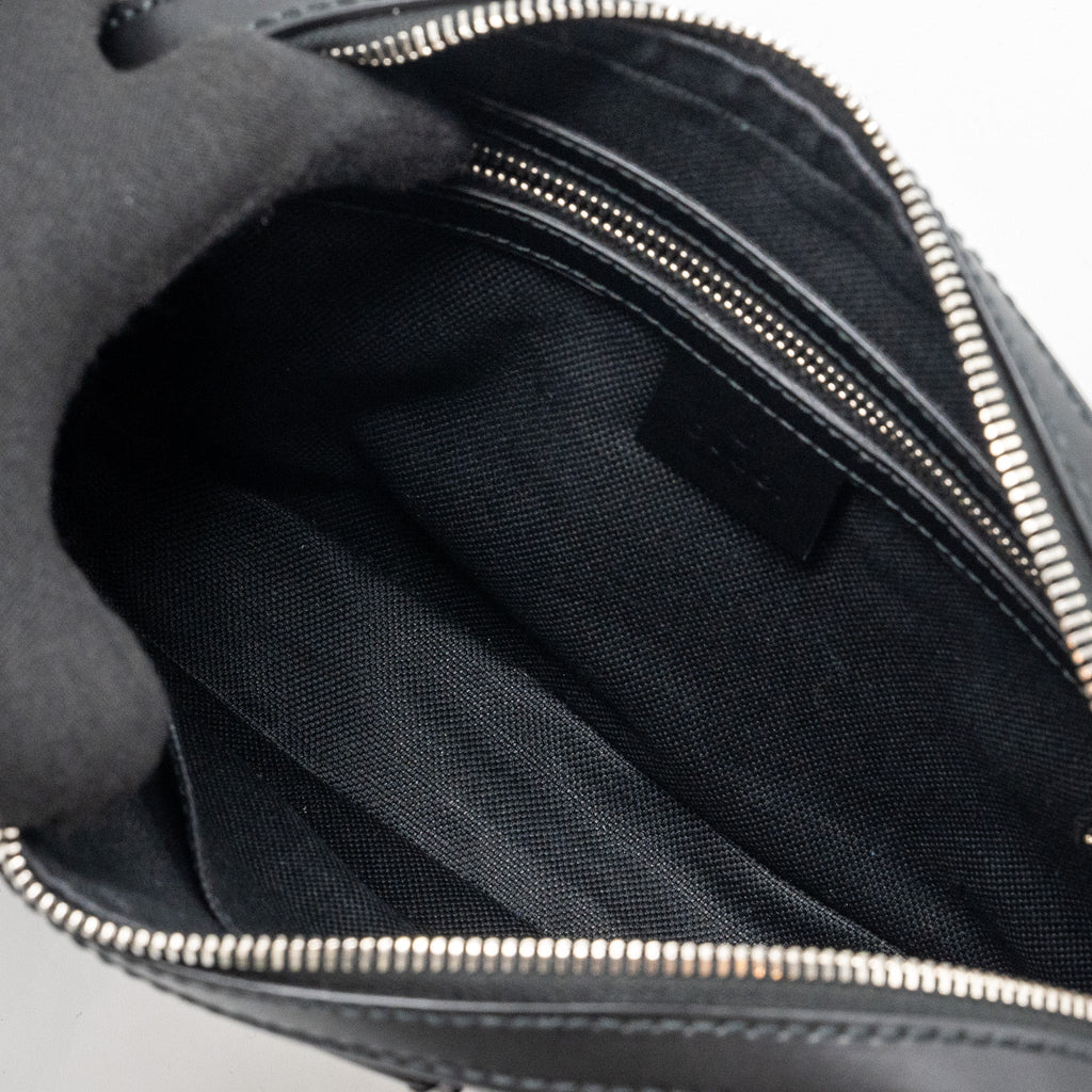 GUCCI CLUTCH GG SUPREME CANVAS BLACK SHW