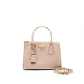 PRADA SAFFIANO LEATHER MINI BEIGE WITH STRAP