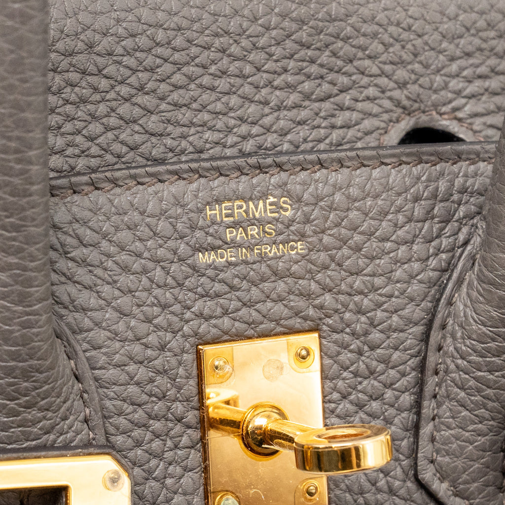 Hermes Birkin 25 Togo Gris Etain GHW