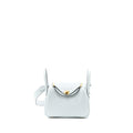 Hermes Mini Lindy Clemence Blue Pale GHW
