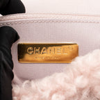 Chanel Medium 19 Bag Shearling Light Pink Multicolour Hardware