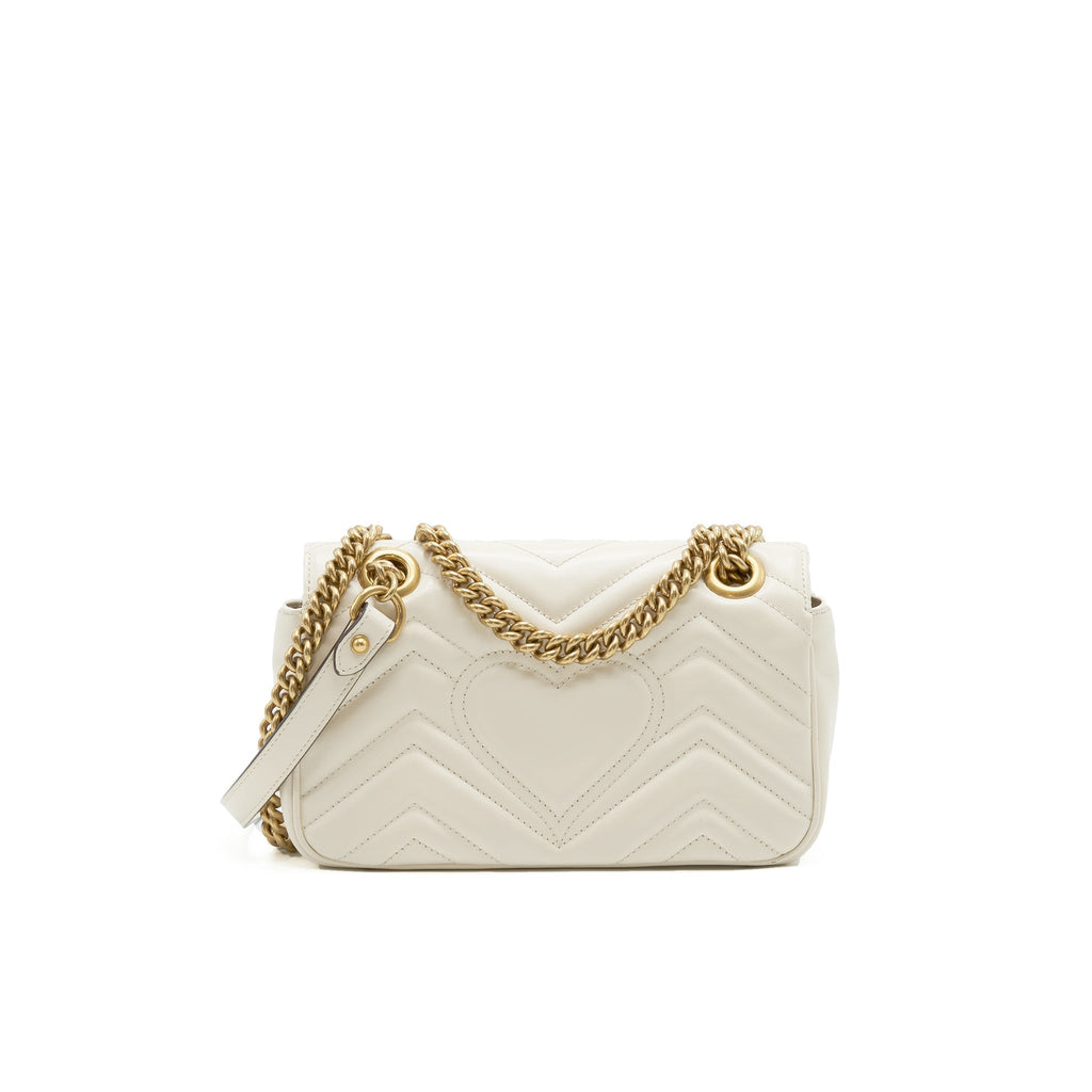 GUCCI GG MINI MARMONT CREAM WHITE