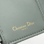 DIOR SADDLE LOTUS WALLET GREY OBLIQUE JACQUARD GHW